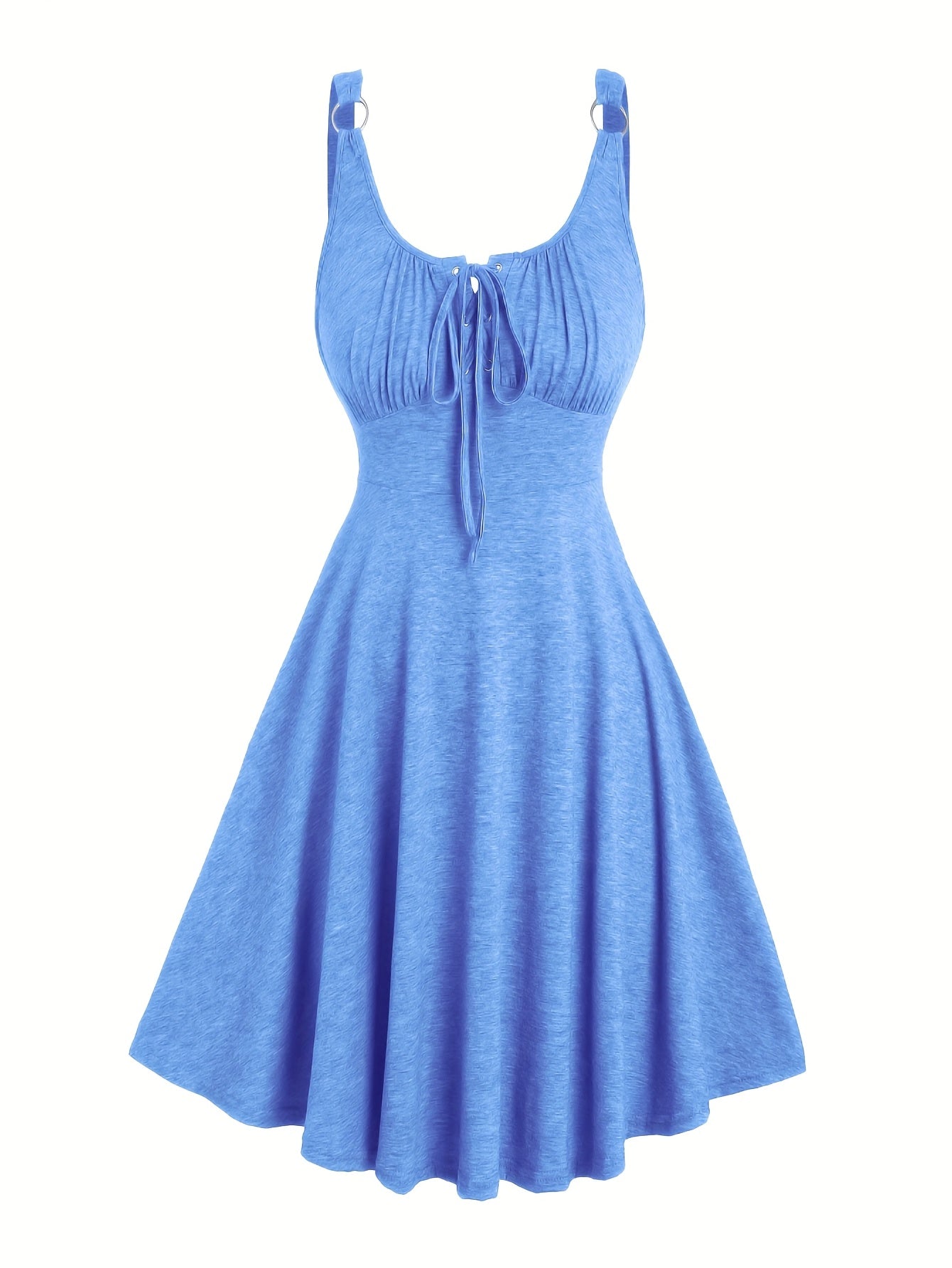 Damen Skaterkleid mit Schnürung – Freizeitkleid für Alltag und Urlaub