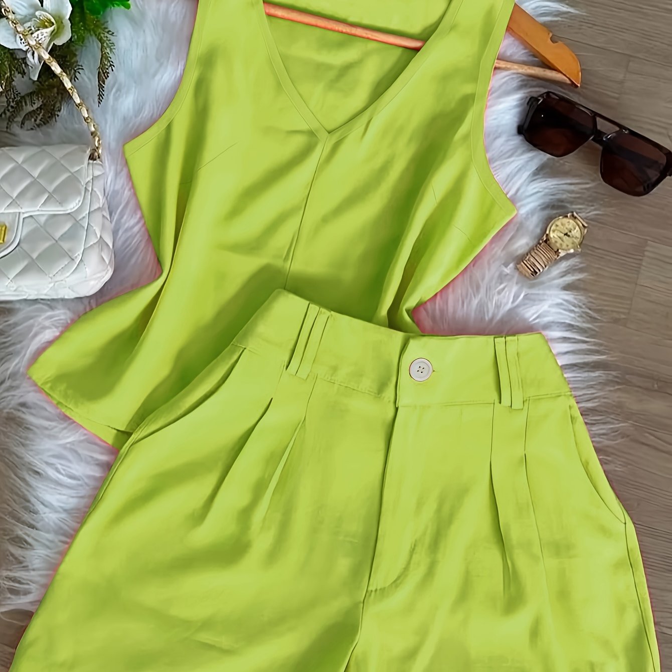 Damen Sommer Set – Elegantes Top und Shorts, Modischer Casual Look für Alltag & Urlaub
