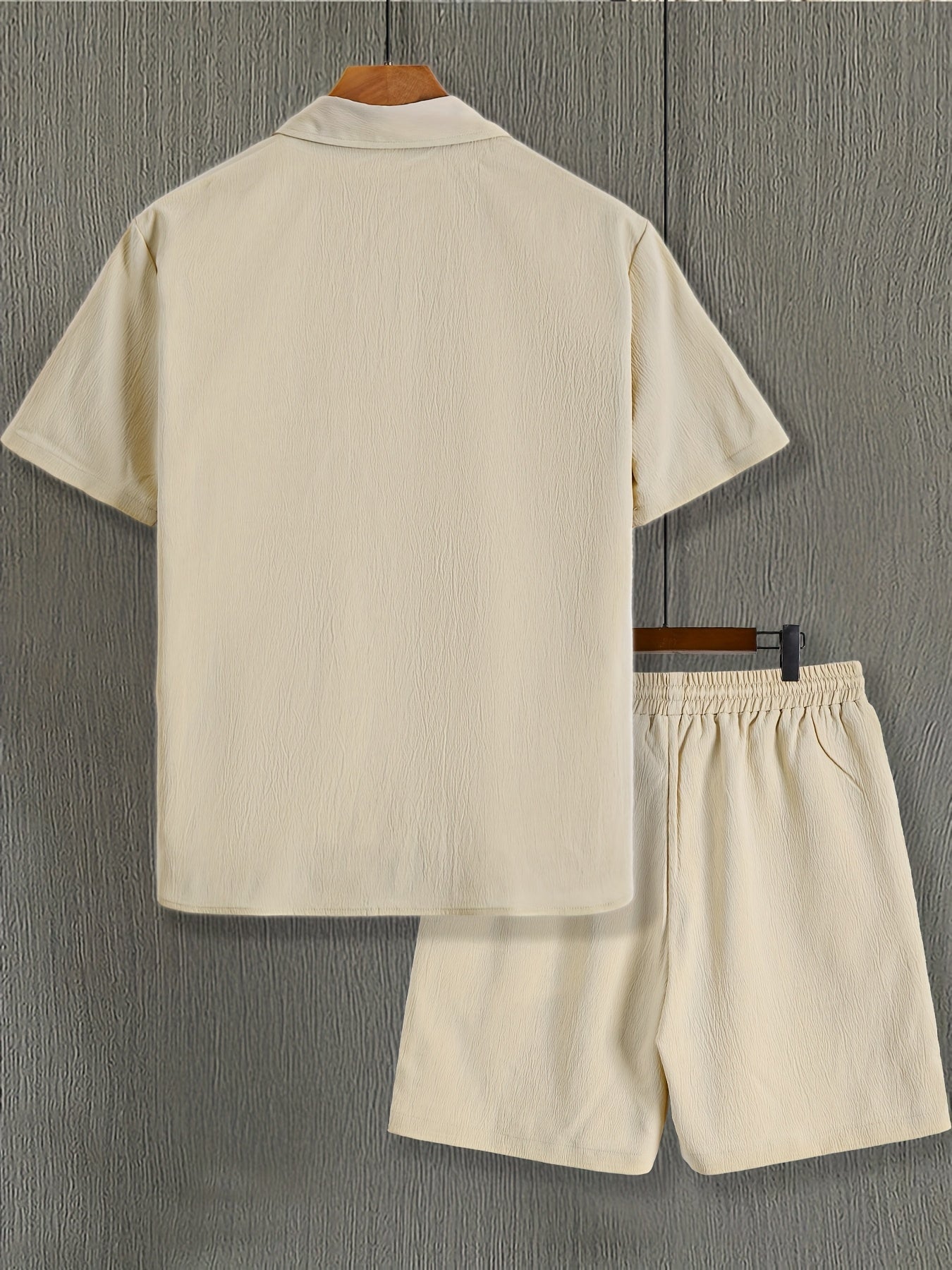 Herren Freizeit Kurzarm Set – Modernes Button-Down Hemd & Shorts für entspannte Looks