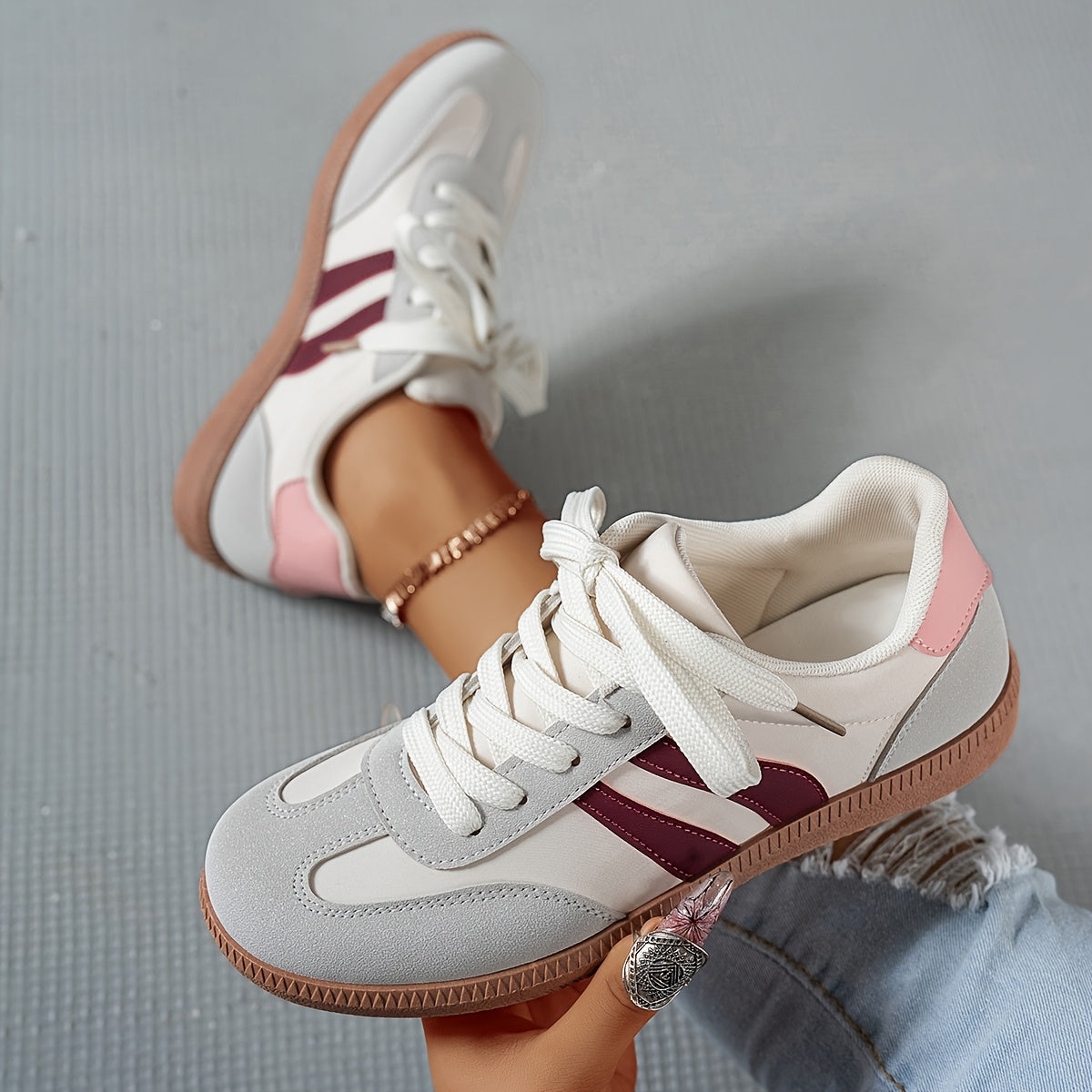 Damen Retro-Sneaker für Freizeit und Alltag – Klassische Sportschuhe im Vintage-Look