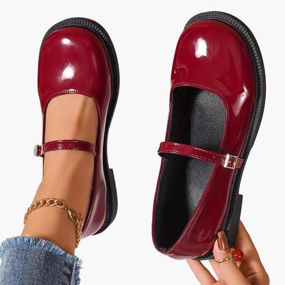 Damen Mary Jane Ballerinas im Preppy-Stil – Bequeme Alltagsschuhe mit Riemchen