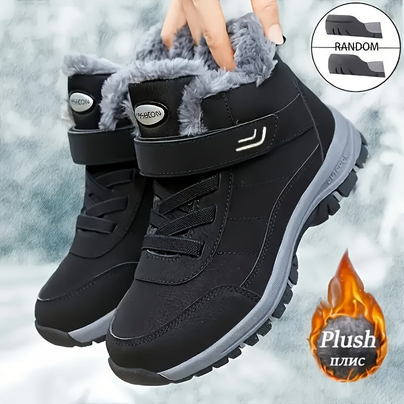 Winterstiefel gefüttert Outdoor warm Schnürsenkel Klettverschluss