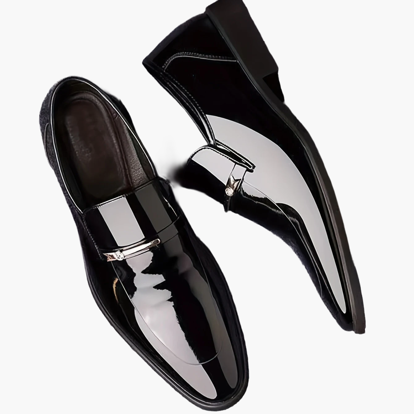 Herren Elegante Business Slipper – Klassische Lackschuhe für Büro & festliche Anlässe