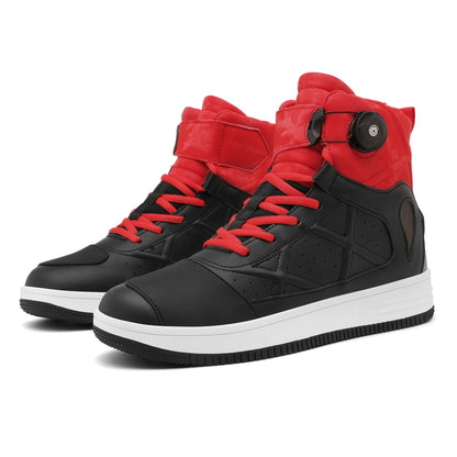 Hoher Sneaker für Herren, Schwarz mit Schnürsenkeln & Drehverschluss