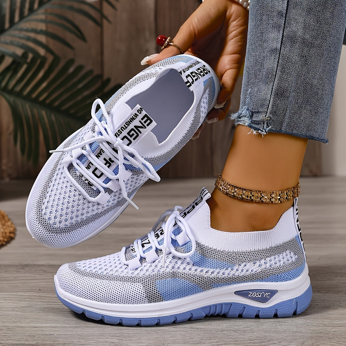 Damen Sneaker Freizeit Atmungsaktiv Leicht Laufschuhe Sportlich