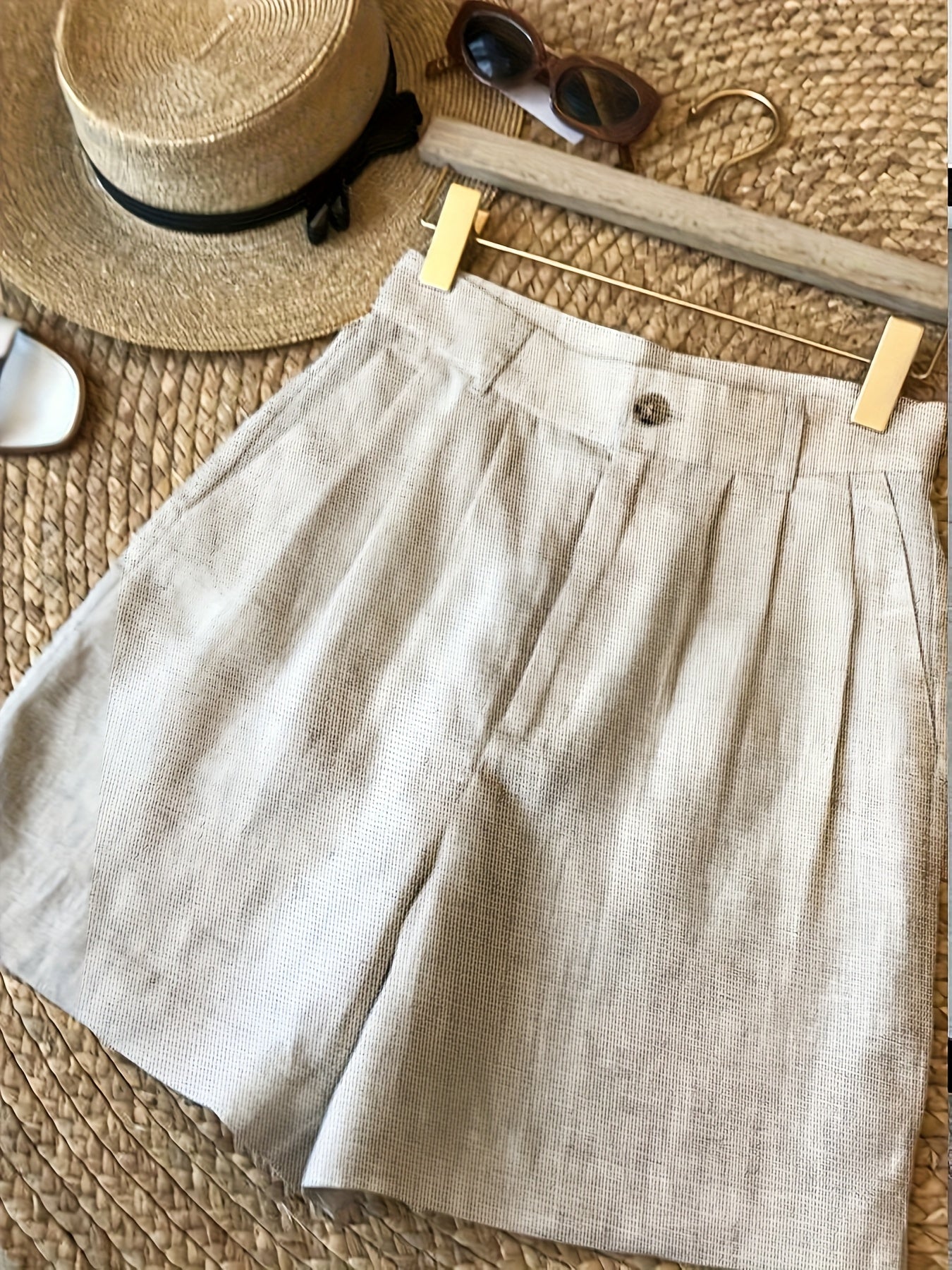 Damen Vintage Shorts im eleganten Sommerstil – Ideal für Freizeit & Urlaub