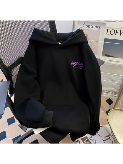 Hoodie Übergröße mit aufgesticktem Schriftzug auf der Kapuze