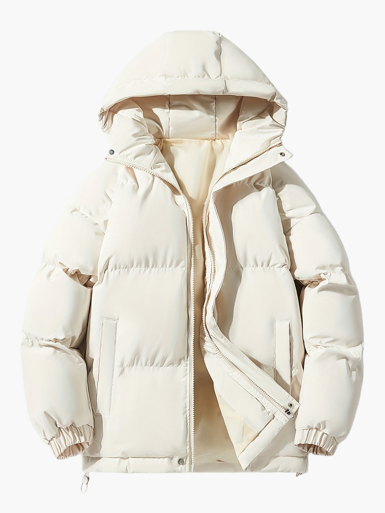 Herren Winter Steppjacke mit Kapuze – Casual Outdoor Pufferjacke