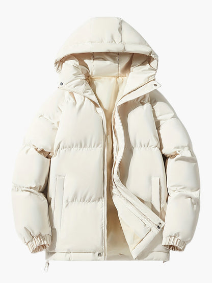 Herren Winter Steppjacke mit Kapuze – Casual Outdoor Pufferjacke
