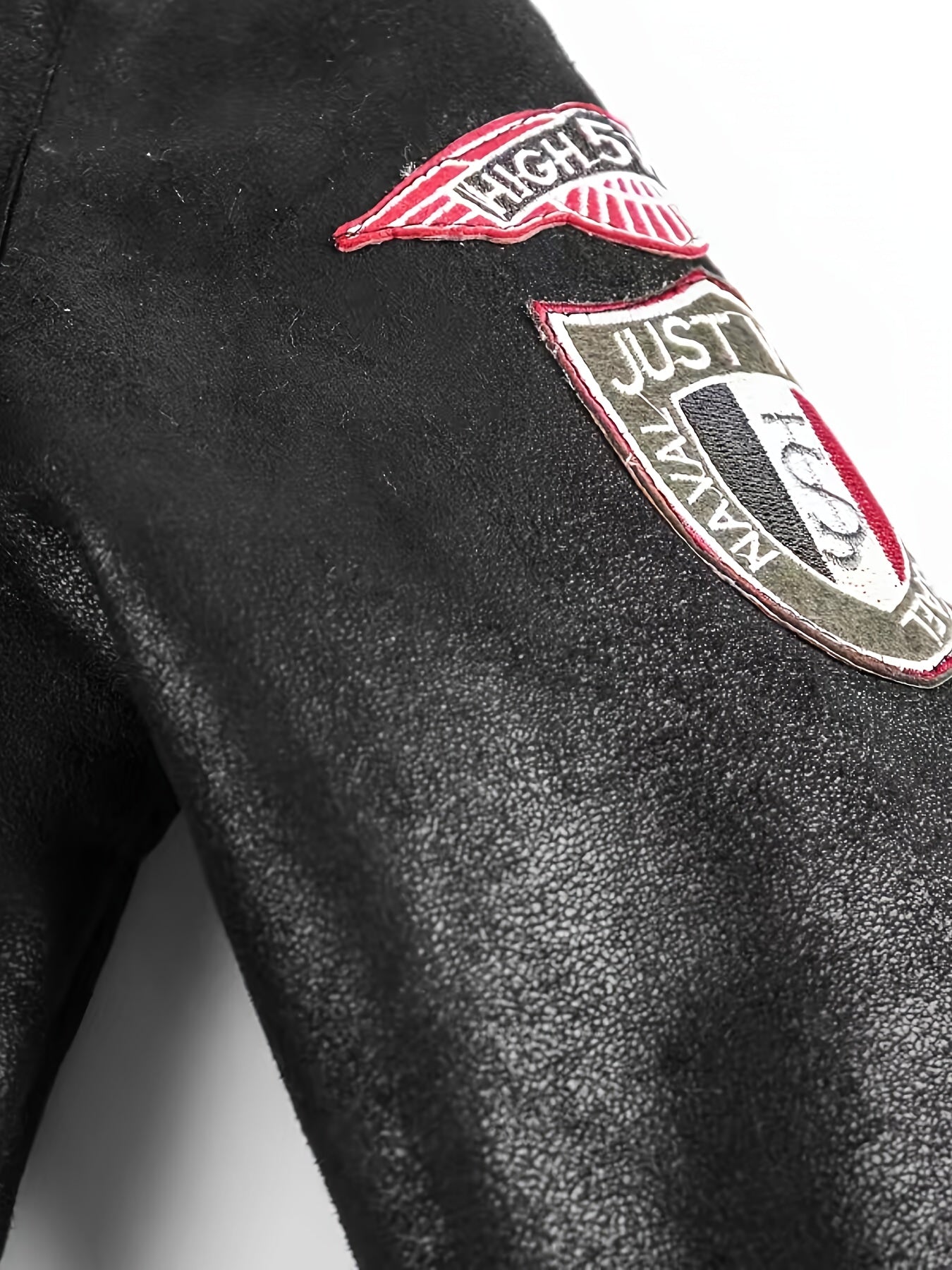 Herren Jacke mit Kunstfellkragen und Reißverschluss – Pilotenstil, Braun/Schwarz