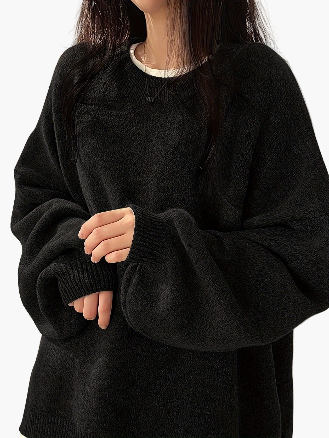 Damen Kuscheliger Oversize Strickpullover für Herbst und Winter – Lässiger Alltags-Look