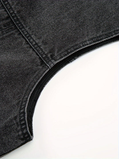 Herren Jeansweste im lässigen Streetwear-Stil – Ideal für Alltag und Freizeit