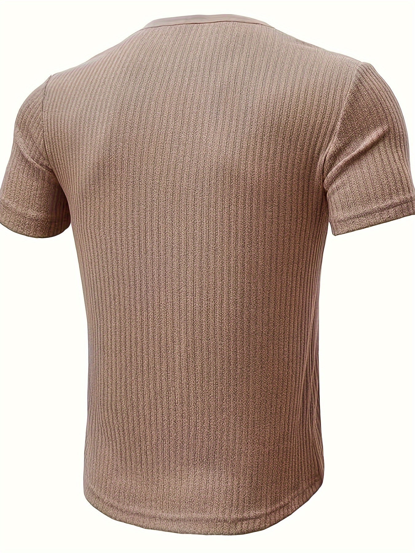 Herren Henley T-Shirt Kurzarm – Geripptes Freizeitshirt mit Knopfleiste für Alltag und Freizeit