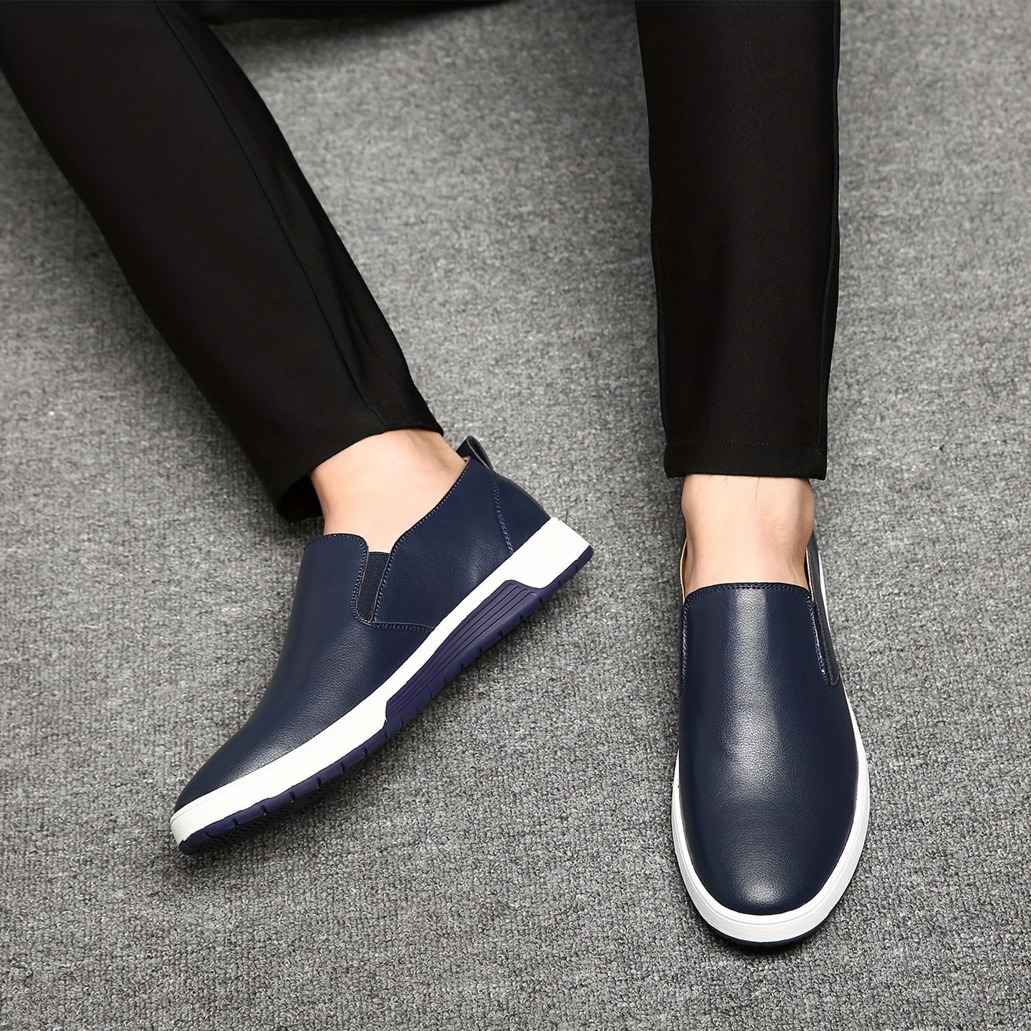 Herren Slip-On Freizeitschuhe – Elegante Bequeme Business Loafer für Alltag und Büro