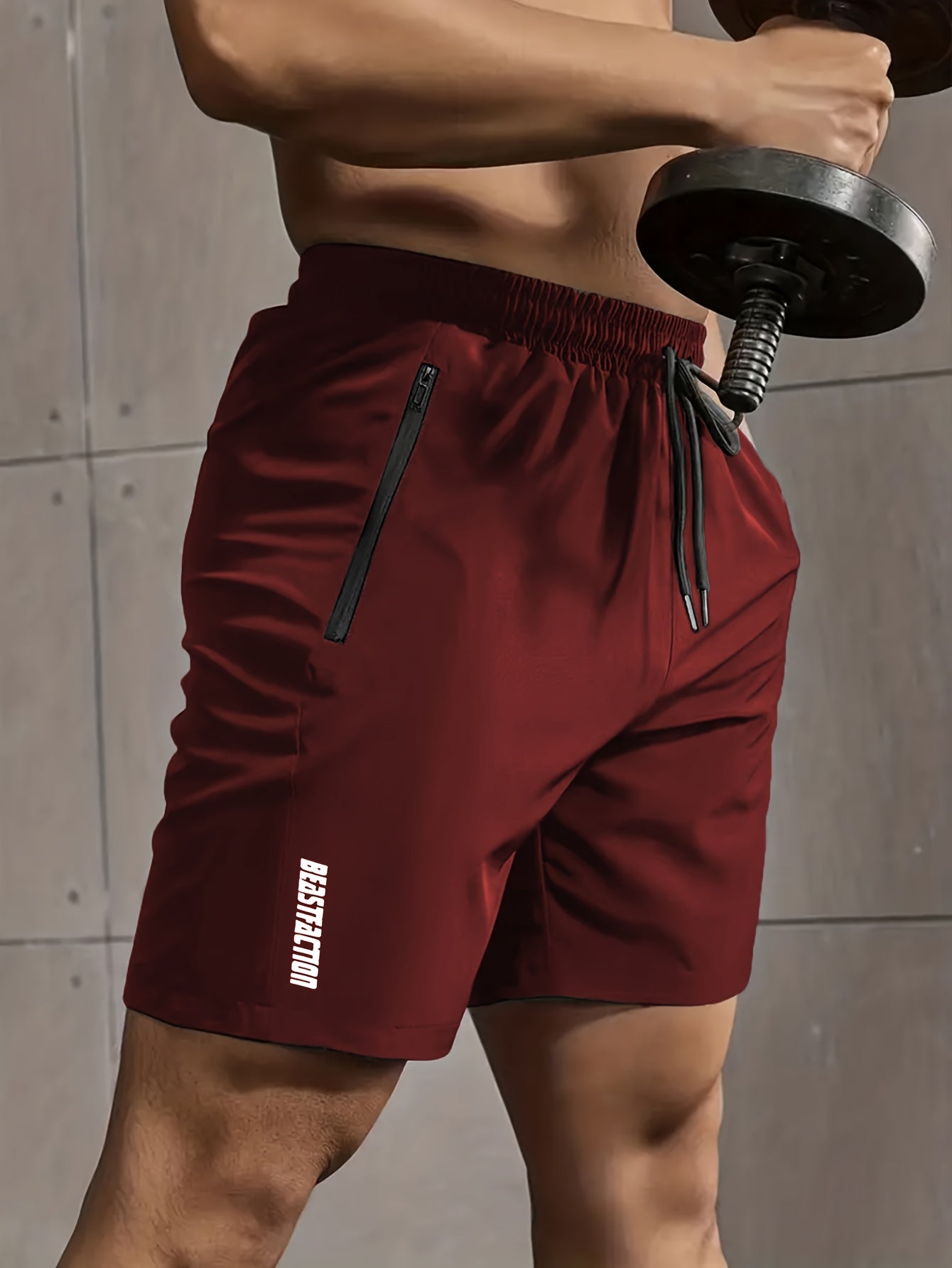 Herren Sportshorts mit Reißverschluss-Taschen – Trainingsshorts für Fitness & Workout
