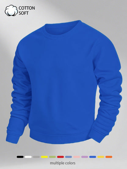 Herren Basic Rundhals Sweatshirt – Klassischer Look für Alltag & Freizeit