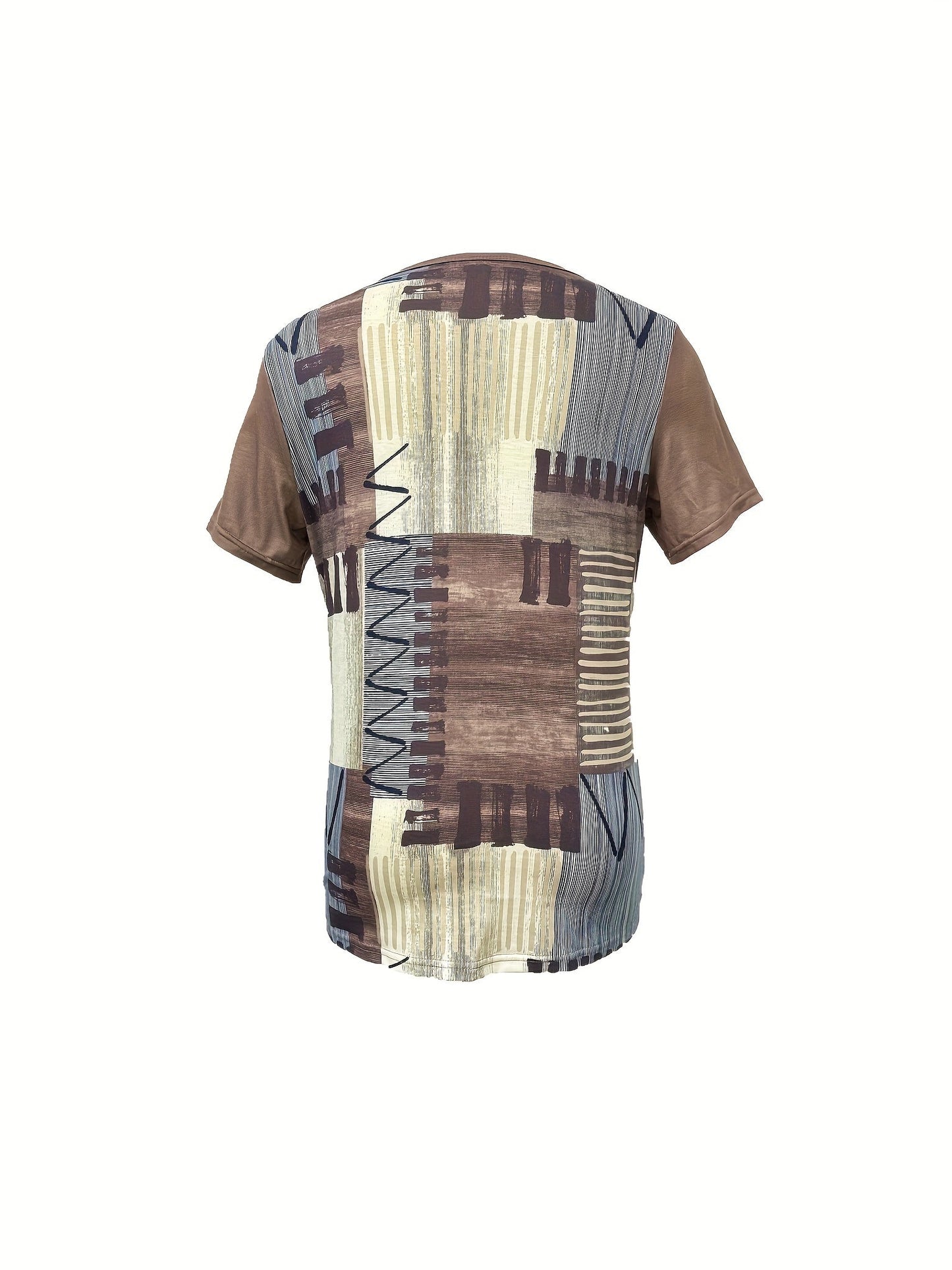 Damen Casual Spitzen-Schnürshirt mit Modernem Geometrischem Muster – Sommer Freizeitbluse mit V-Ausschnitt