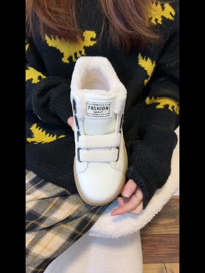 Damen High-Top Sneaker mit Klettverschluss und Futter