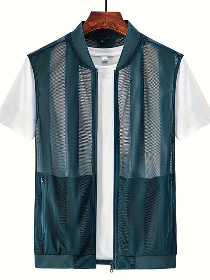 Herren Weste mit Reißverschluss für sportlichen Freizeit-Look