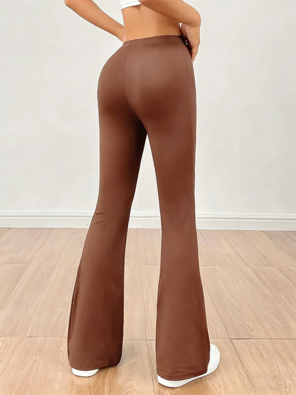 Damen High Stretch Schlaghose – Figurformende Flared Pants für Alltag und Freizeit