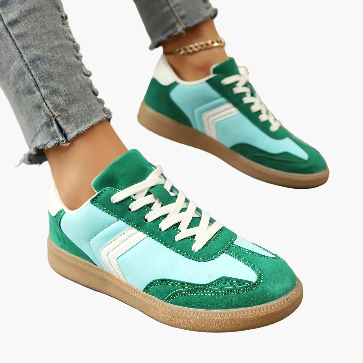 Damen Retro Sneaker im Casual Look – Bequeme Freizeitschuhe für Alltag und Streetstyle