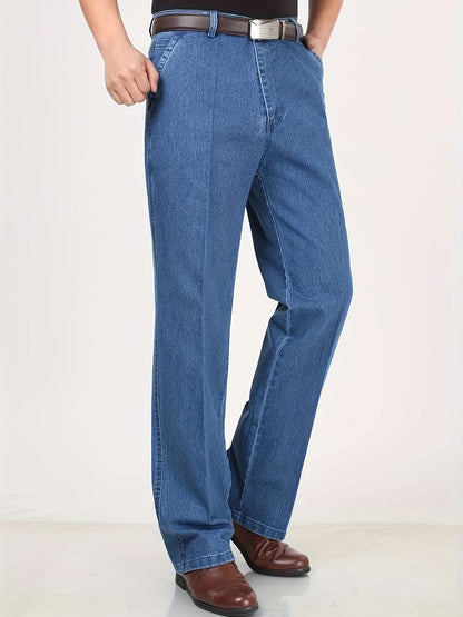 Herren Business Casual Gerade Jeanshose – Komfortabler Schnitt für Alltag & Büro