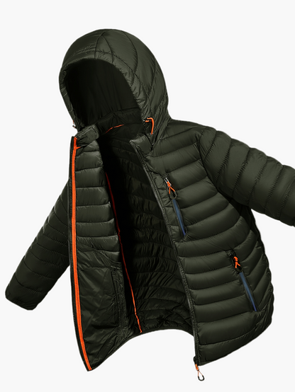 Herren Steppjacke mit Kapuze für Outdoor und Freizeit – Leicht & Warm