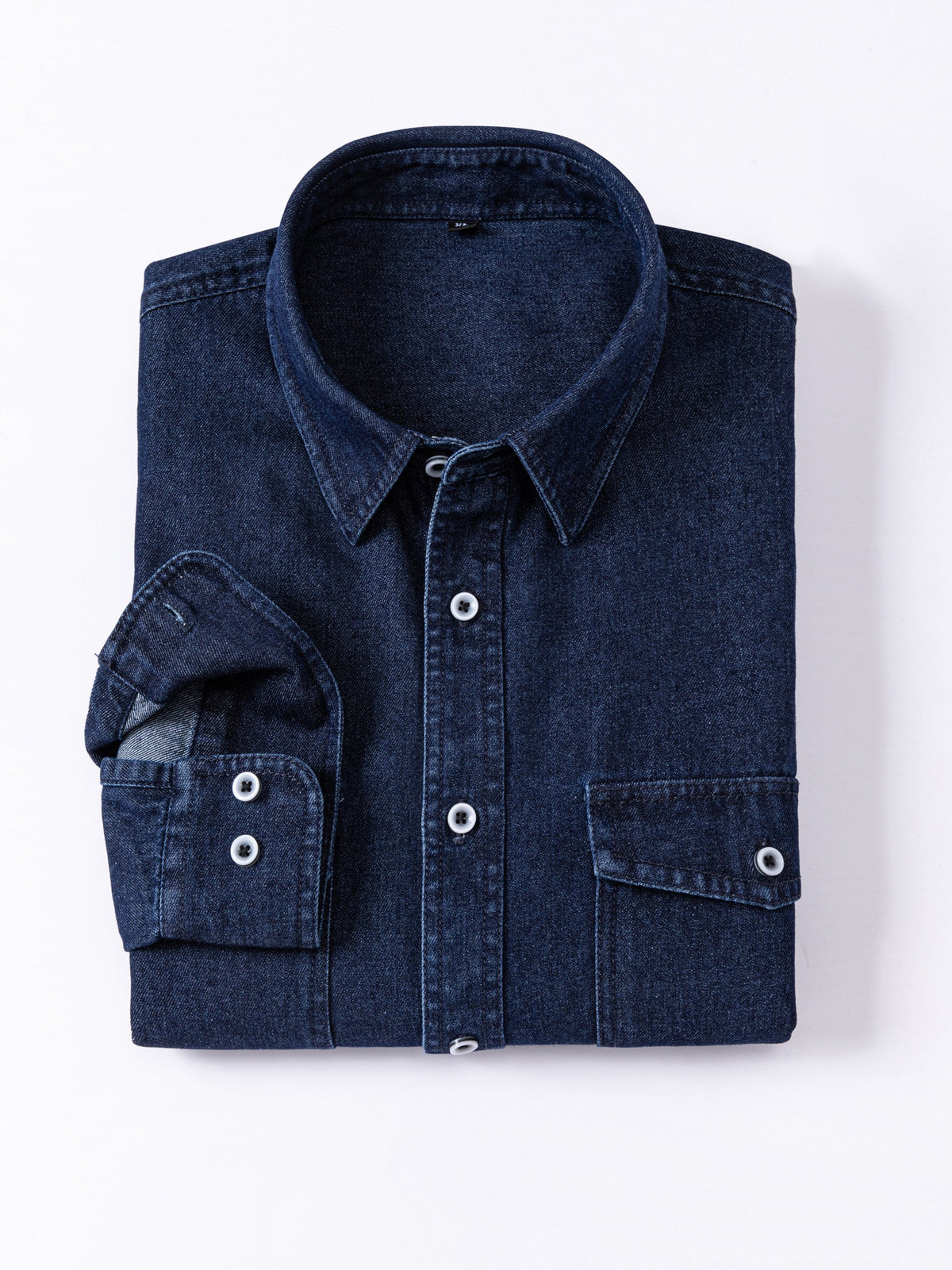 Jeanshemd Herren Langarm Regular Fit Denim-Hemd mit Brusttasche