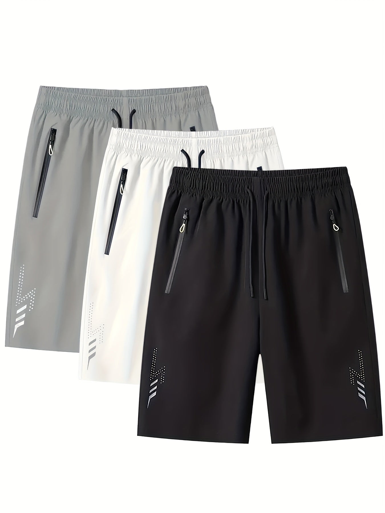Herren Sportliche Laufshorts mit Reißverschlusstaschen – Bequeme Fitness- und Freizeithose