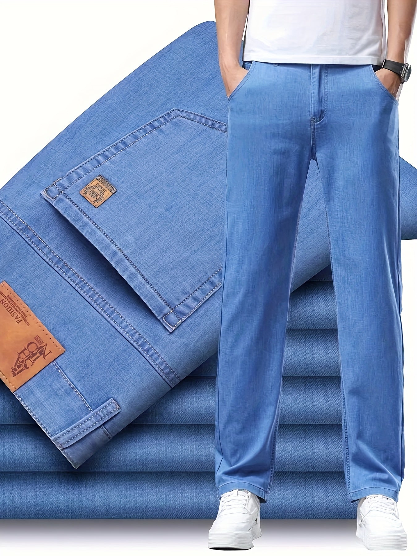 Herren Jeanshose Regular Fit – Modische Basic Jeans für Alltag und Freizeit