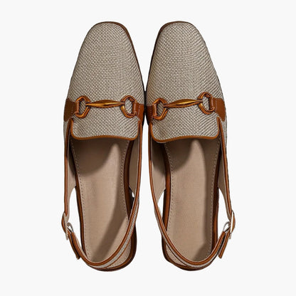 Damen-Slingback-Loafer mit Schnalle – Eleganter Sommerschuh für Freizeit und Büro