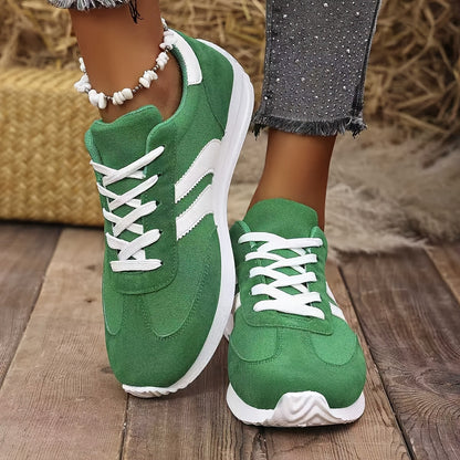 Damen Sneaker Retro-Look Freizeit Komfortschuh für Alltag & Sport