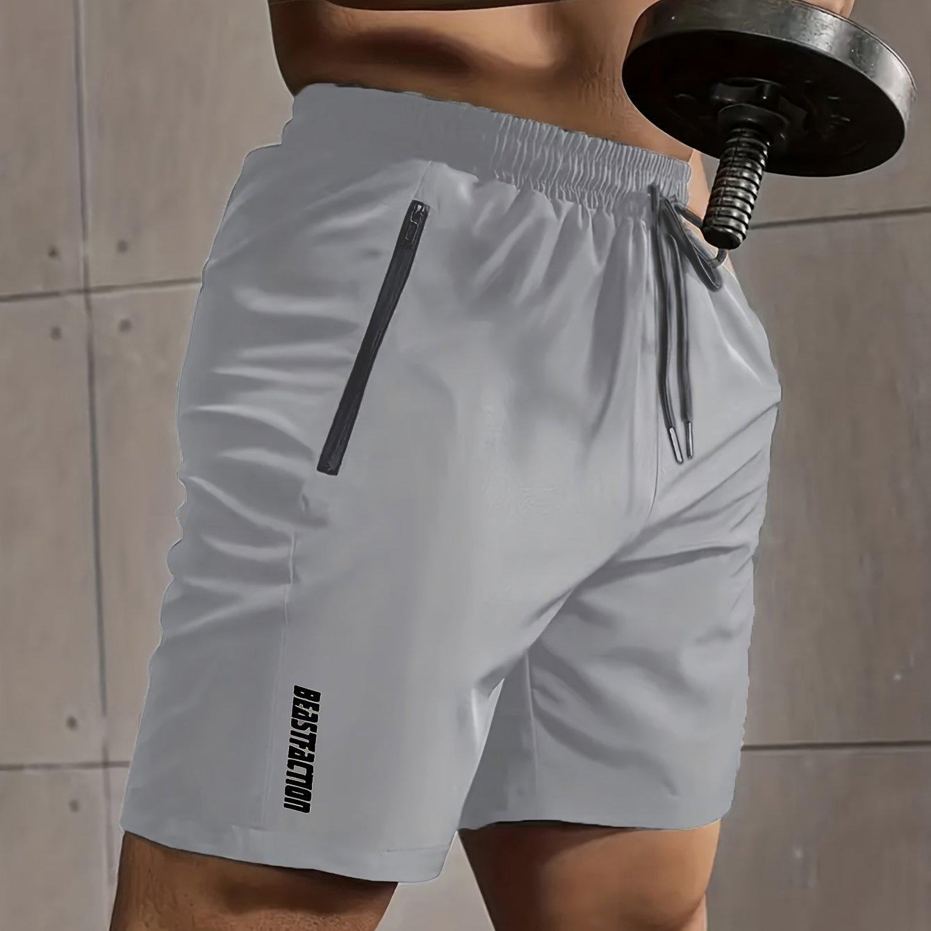Herren Sportshorts mit Reißverschluss-Taschen – Trainingsshorts für Fitness & Workout