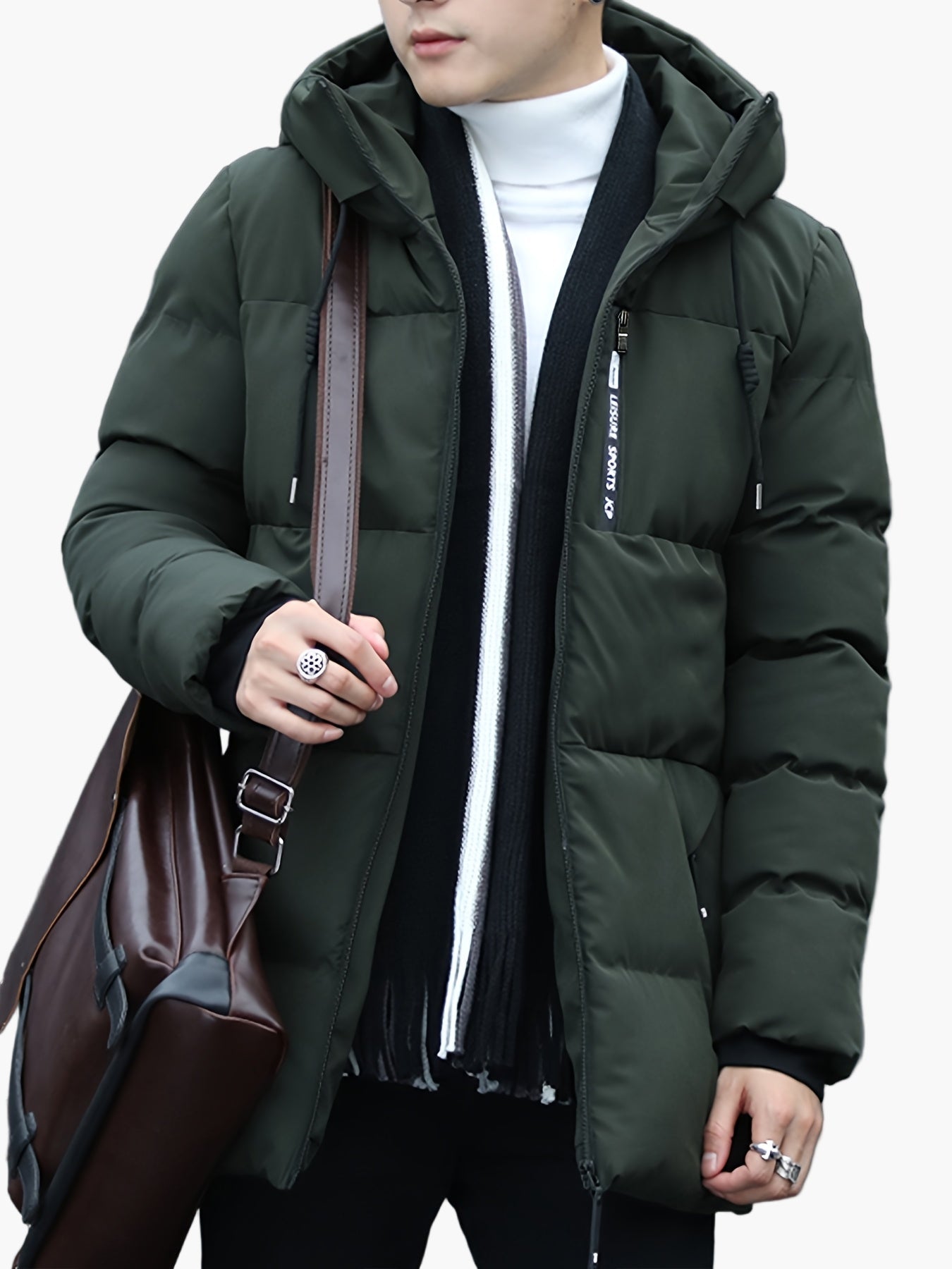 Herren Winter Steppjacke mit Kapuze – Modische Alltag & Freizeitjacke