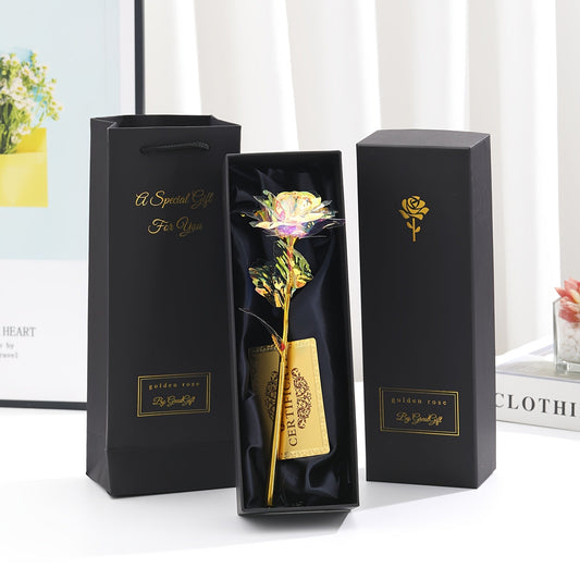 Muttertag Geschenk Deko-Rose im Luxus-Geschenkset für Damen – Ewige Kunstrose als stilvolles Präsent