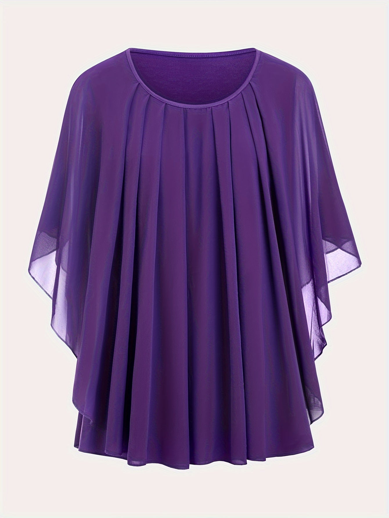 Damen Elegante Oversize Chiffon Bluse für Ausgehen und Büro