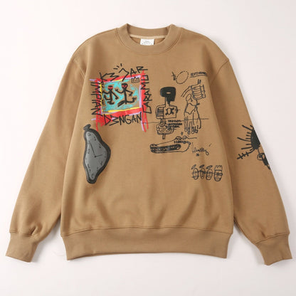 Unisex Sweatshirt mit Rundhalsausschnitt und bunten Grafikprints