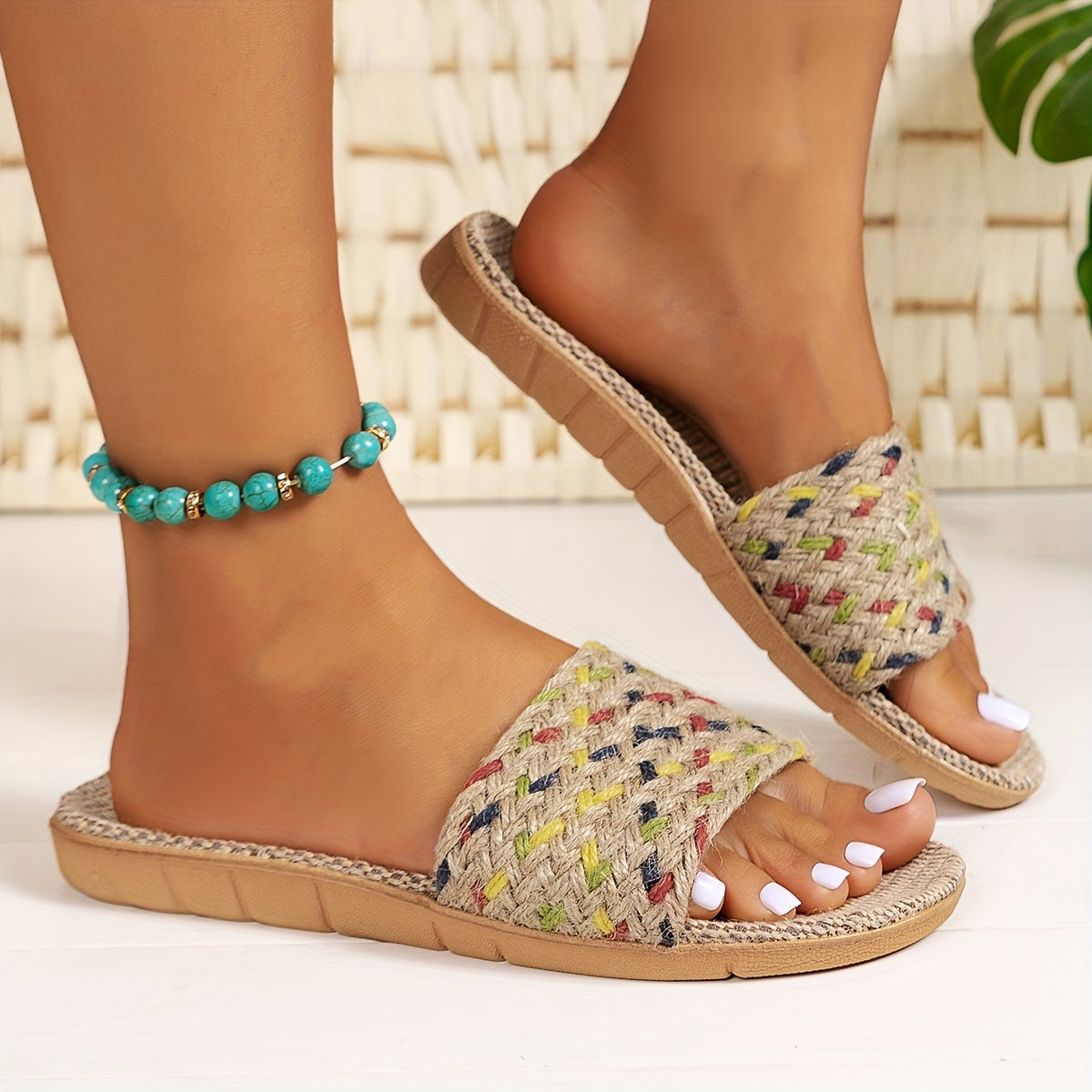 Damen Sommer Pantoletten Komfort Casual Hausschuhe – Modische Slipper für Freizeit und Alltag