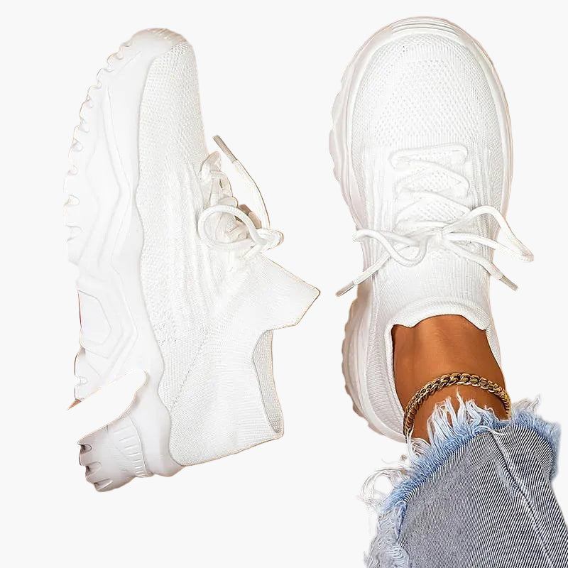 Damen Chunky Sneaker mit Strickschaft und dicker Sohle – Modische Alltagsschuhe für Freizeit und Streetstyle