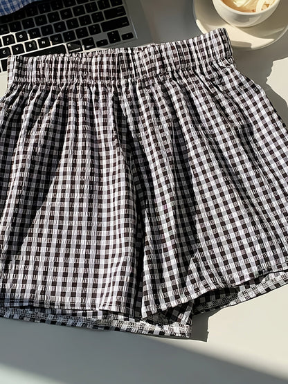 Damen Elegante Gestreifte Shorts für Alltag und Freizeit