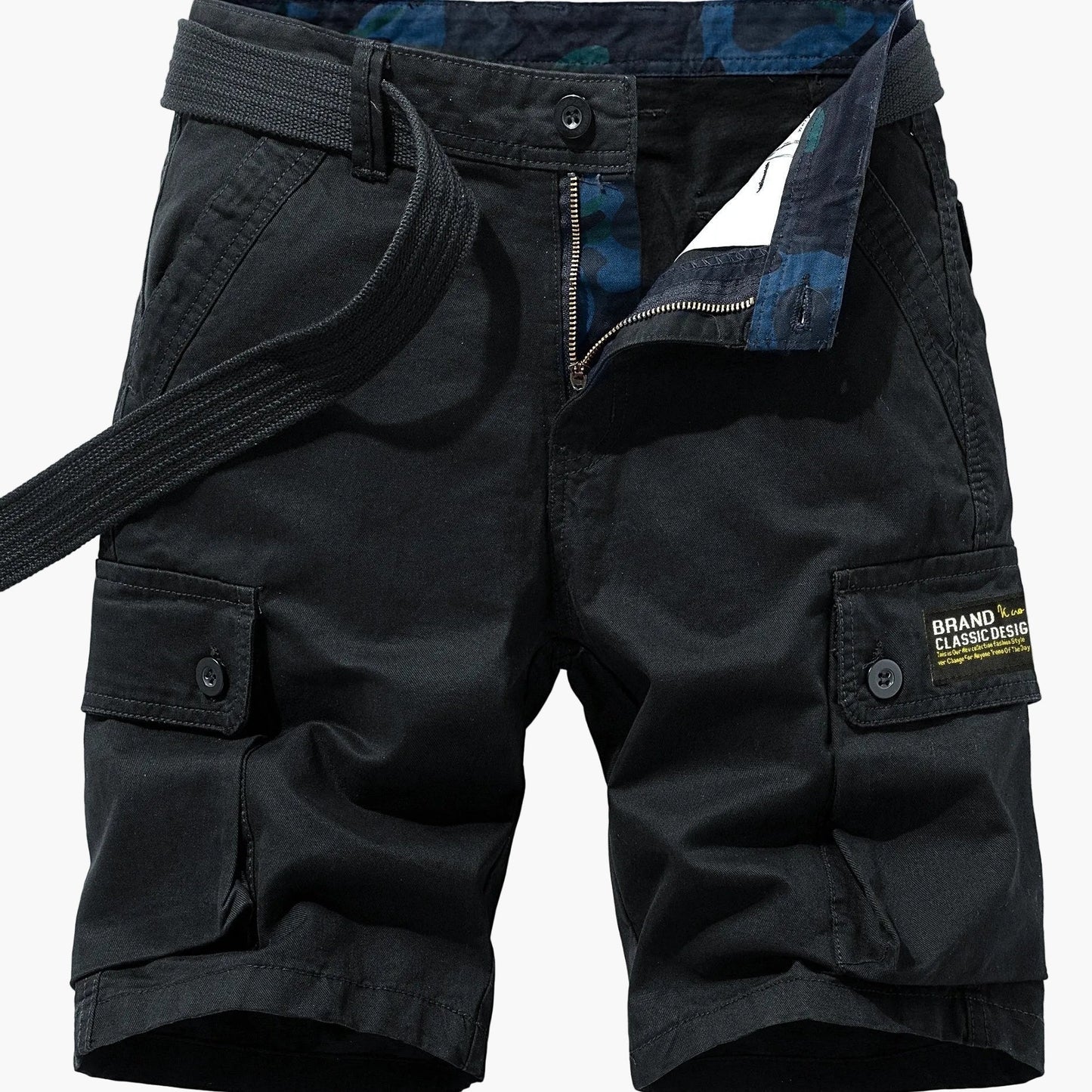 Herren Cargo Shorts mit Gürtel – Klassisches Freizeitdesign, Ideal für Outdoor und Alltag