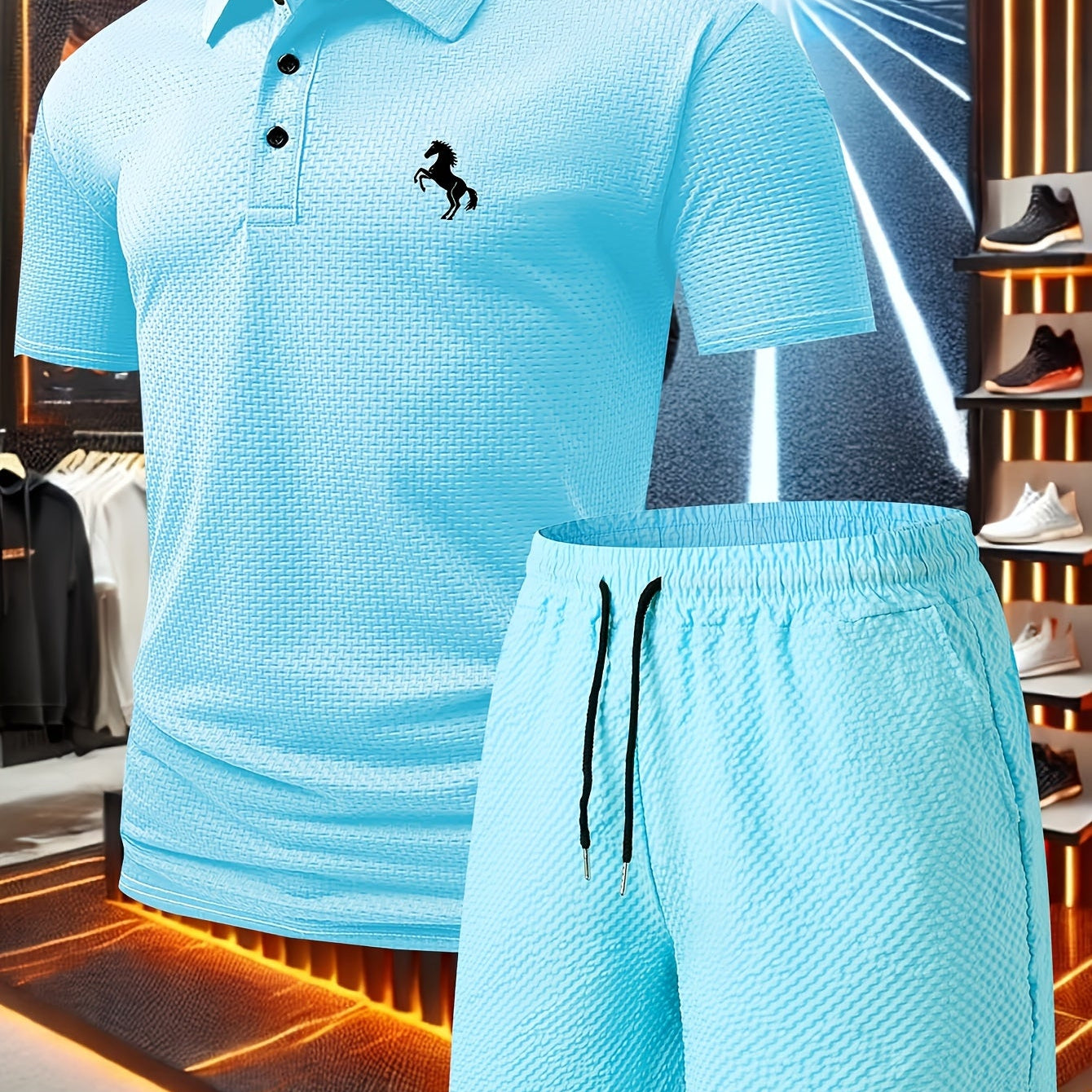Herren Polo Set – Elegantes Freizeit-Outfit mit Poloshirt und Shorts, Stilvoll & Bequem für Alltag und Freizeit