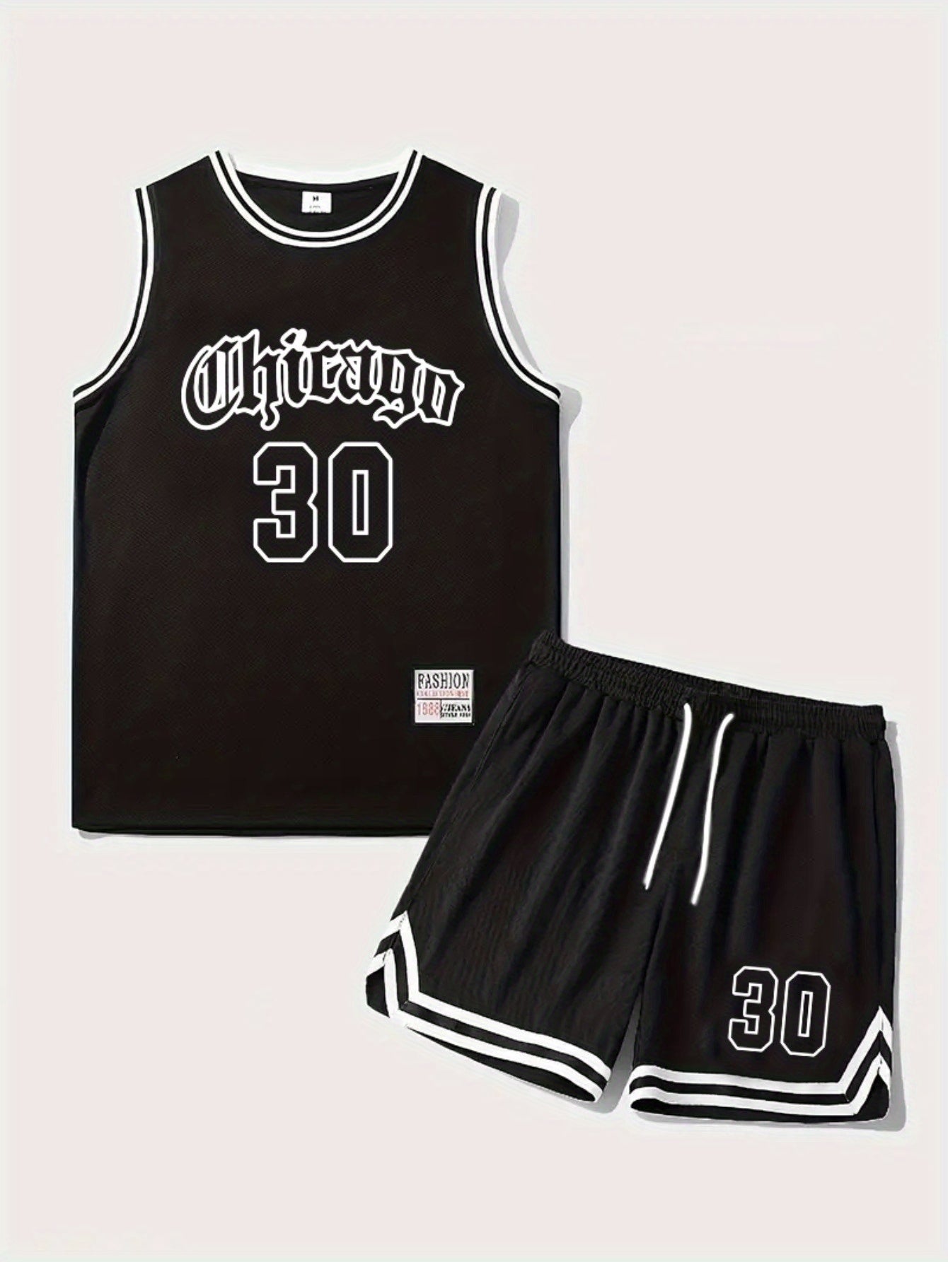 Herren Basketball Trikot Set Chicago 30 – Sportliches Tanktop und Shorts für Training und Freizeit