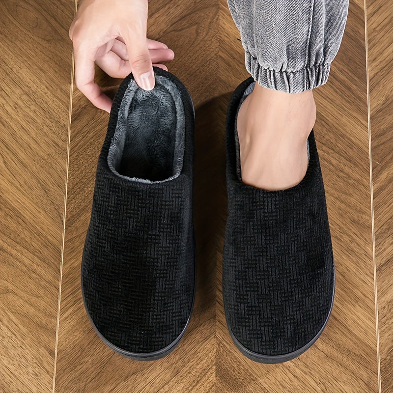 Unisex Hausschuhe Schwarz mit weichem Innenfutter