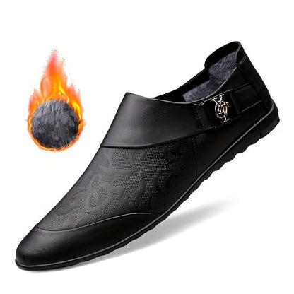 Herren Slip-On Loafer – Modische Freizeitschuhe mit Prägung und moderner Schnalle