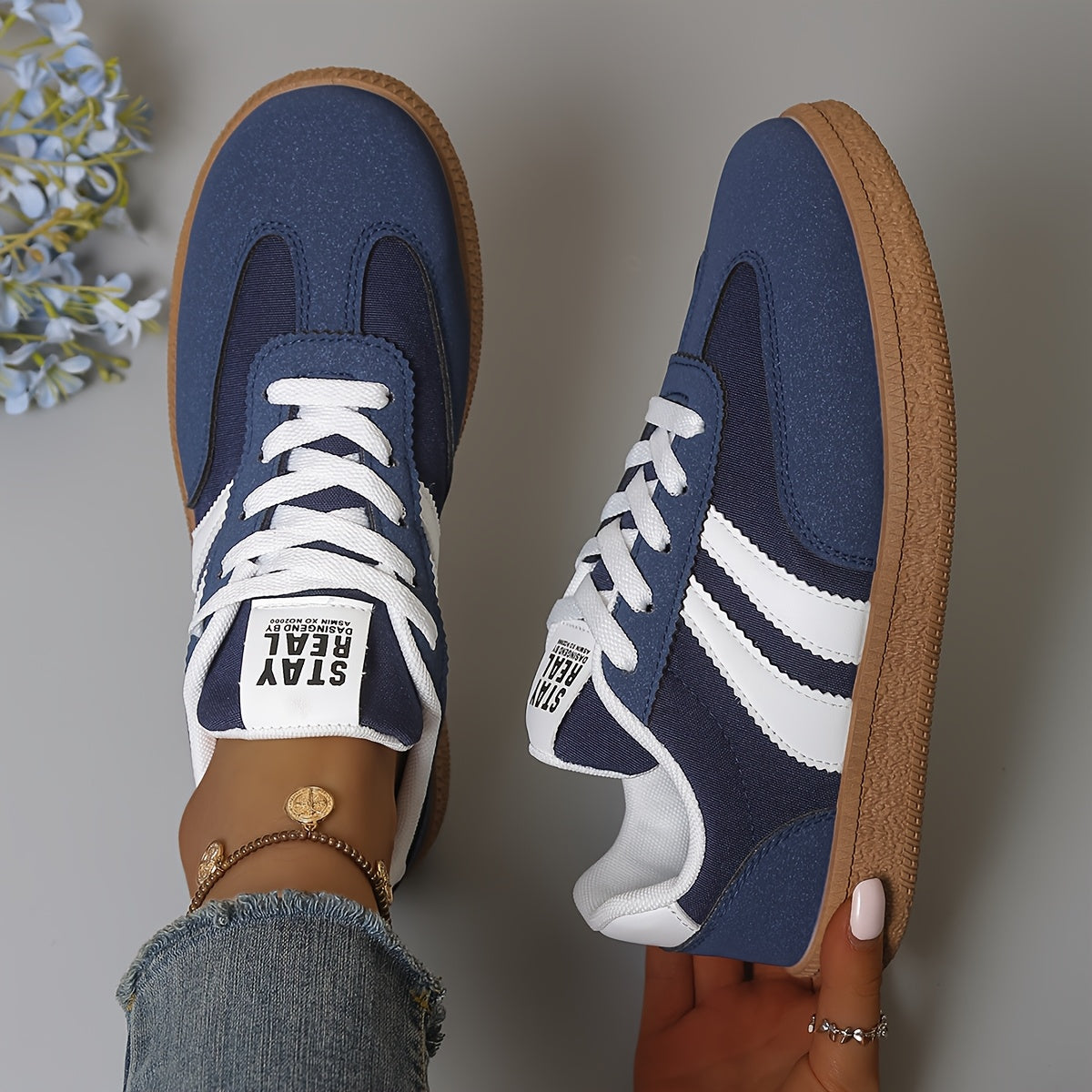 Damen Retro Sneaker Freizeit Stil – Bequeme Turnschuhe für Alltag & Streetwear