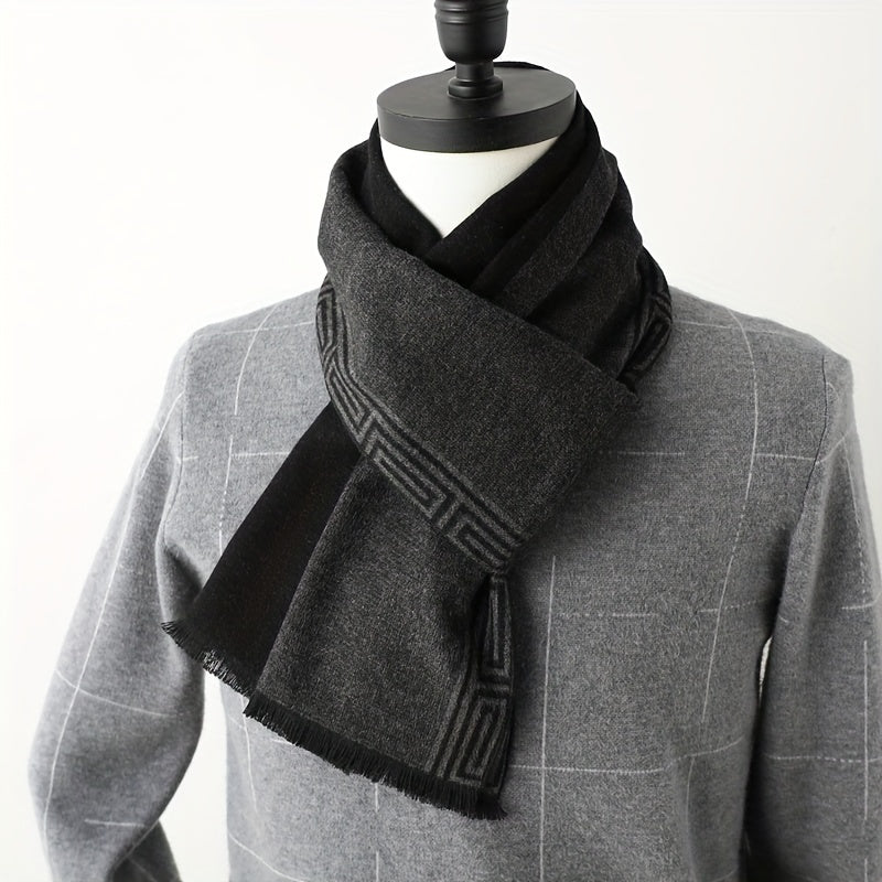 Unisex Schal mit Muster und Fransen | Warm & Stilvoll für Herbst Winter