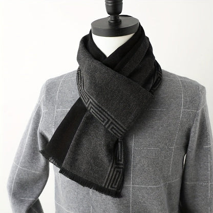 Unisex Schal mit Muster und Fransen | Warm & Stilvoll für Herbst Winter