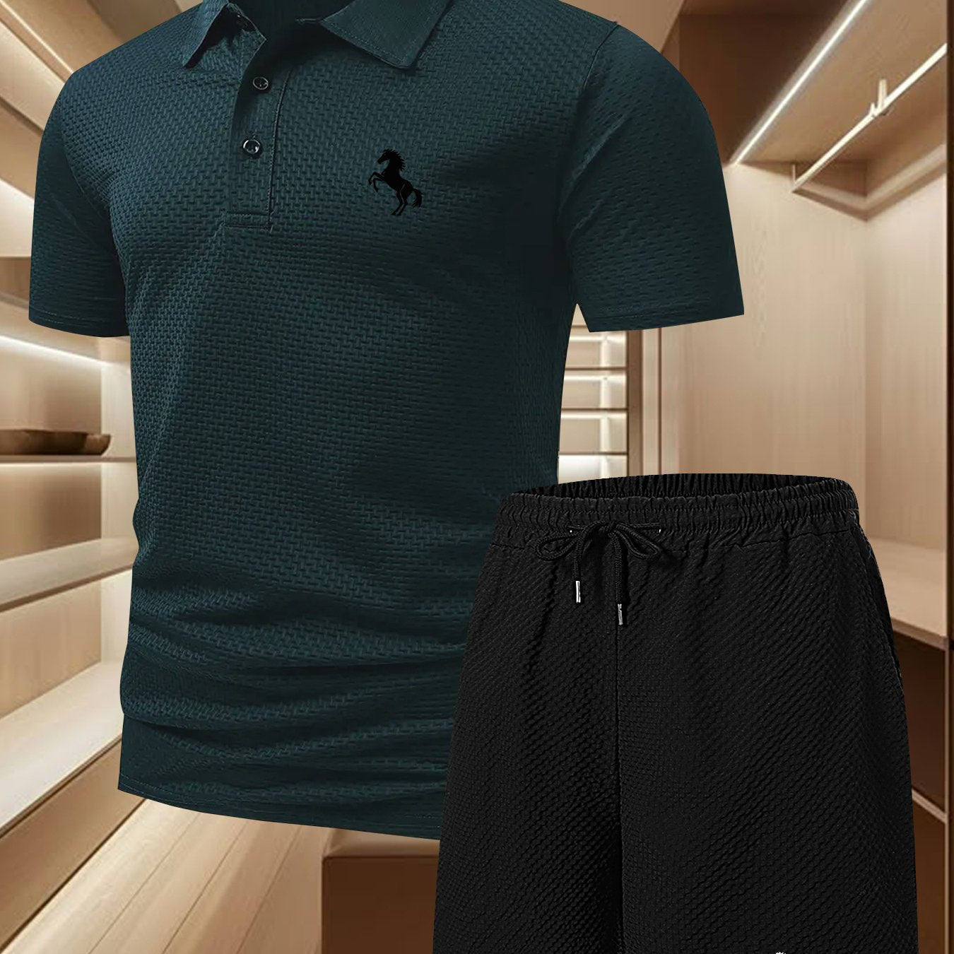 Herren Polo Set – Elegantes Freizeit-Outfit mit Poloshirt und Shorts, Stilvoll & Bequem für Alltag und Freizeit