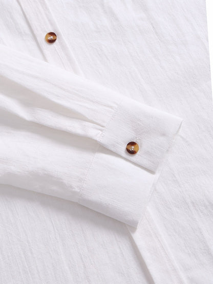 Herren Freizeithemd Langarm – Klassisches Button-Down-Hemd für Alltag und Büro